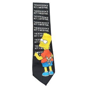 Ralph Marlin vintage 90s‎ Y2K the Simpsons Bart at the Chalkboard tie